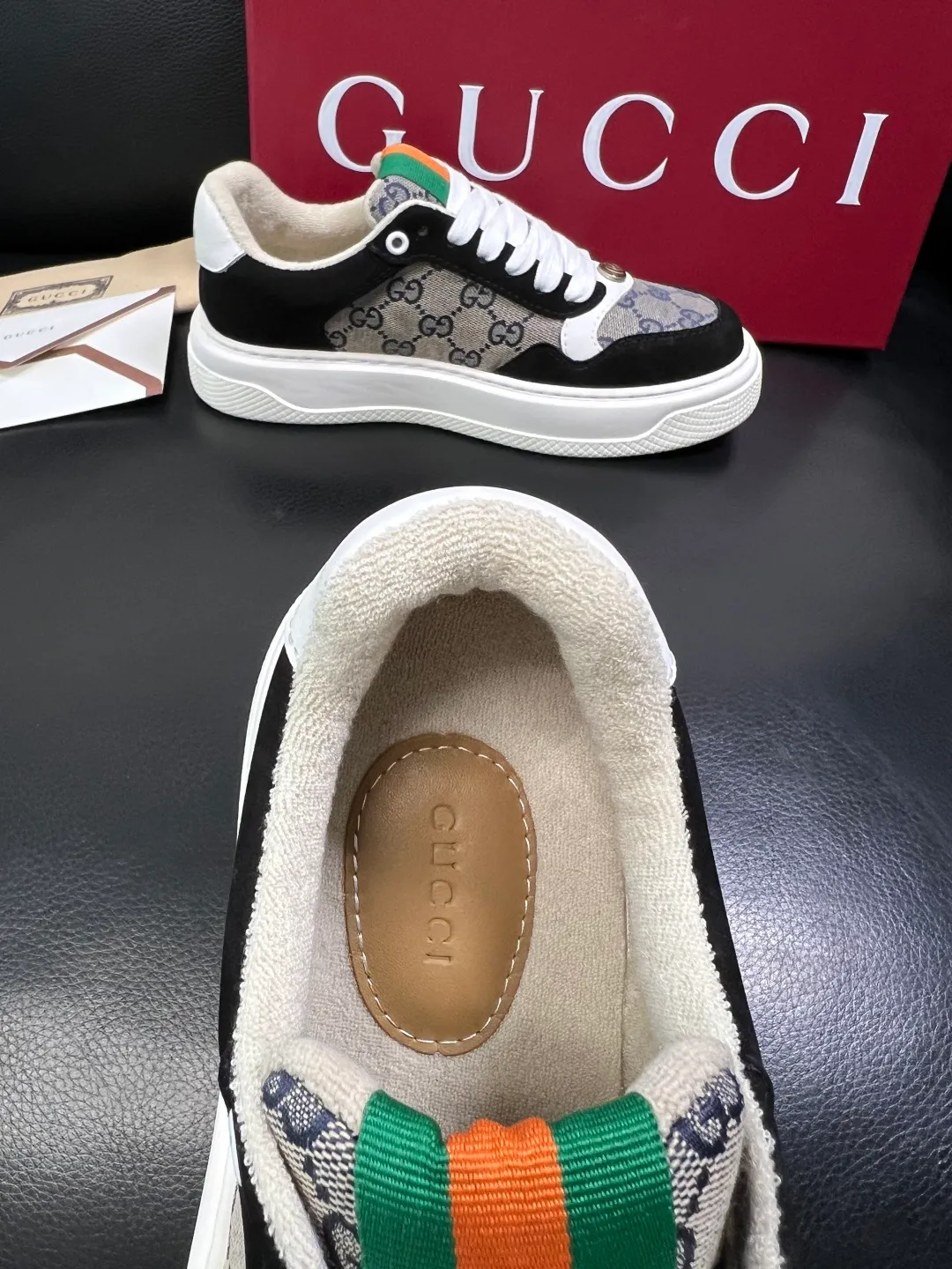 Men's shoes 💰780 Gucci high quality top crafts Gucci counter new original factory configuration, imported cowhide fabric from Italy, imported cowhide lining, breathable and comfortable, sole: original factory special supply original sole super comfortable, original factory and single goods, welcome to compare, code number 38-44 (customized 45)